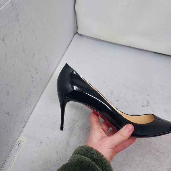 Christian Louboutin Kate Black Patent Heel Pump Shoe - Picture 3 of 11
